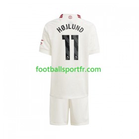 Tenue Manchester United Rasmus Hojlund 11 Enfant Troisieme 2023-2024 Maillot de Foot